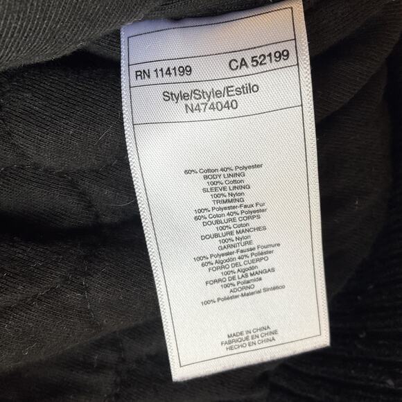 Roxy Women Jacket M Red Plaid Button Faux Fur Zipper Ribbed Hem Cuffs Full Zip - Picture 3 of 9